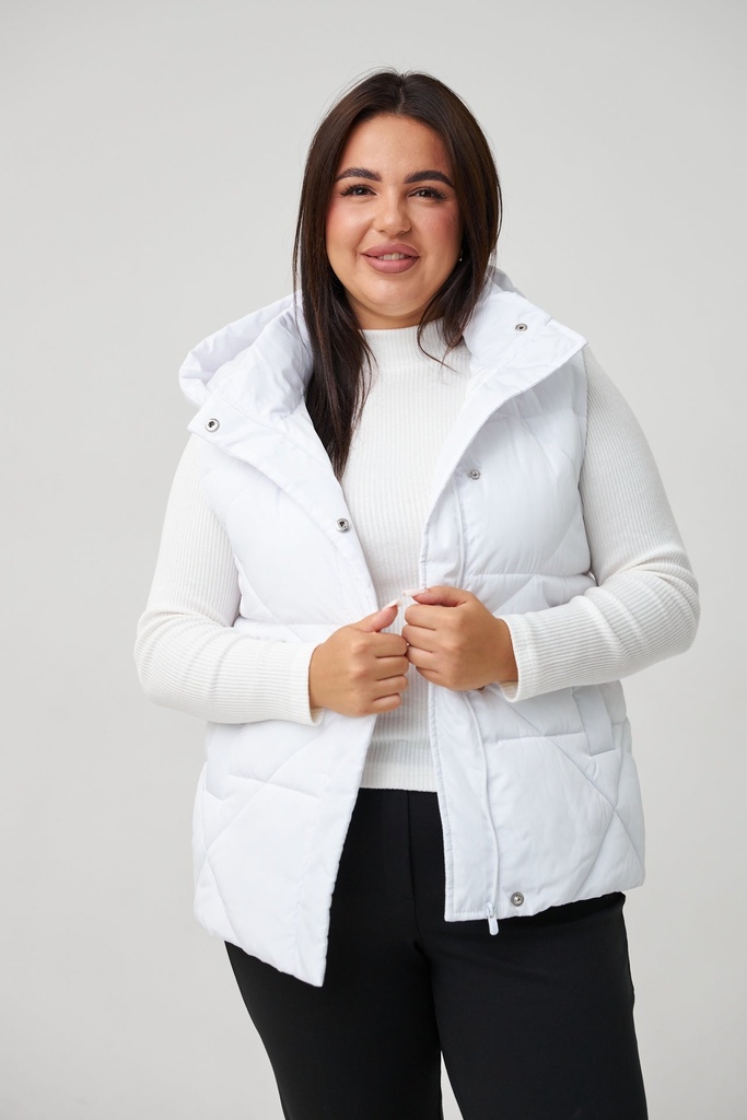 Vest with Hood stitch "Diamond"