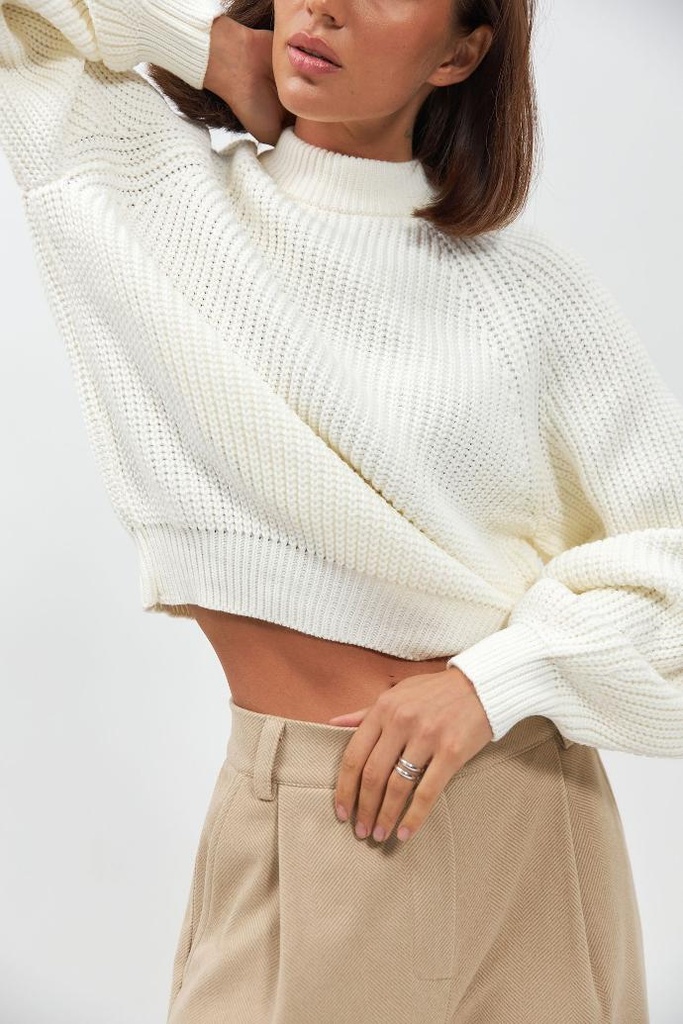 Sweater raglan chunky knit