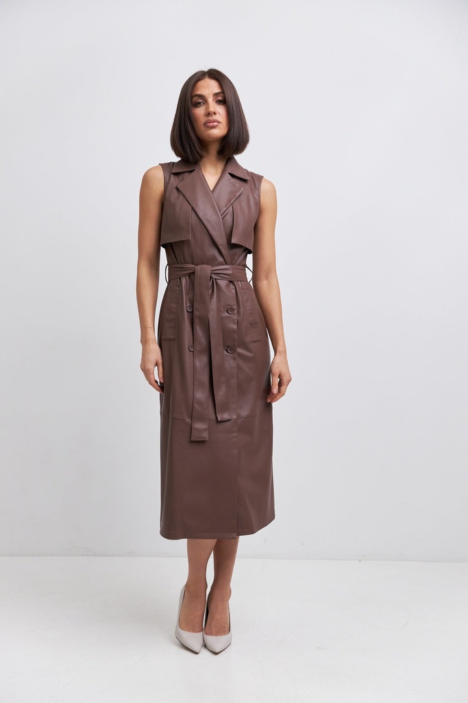 Rochie din piele ecologică