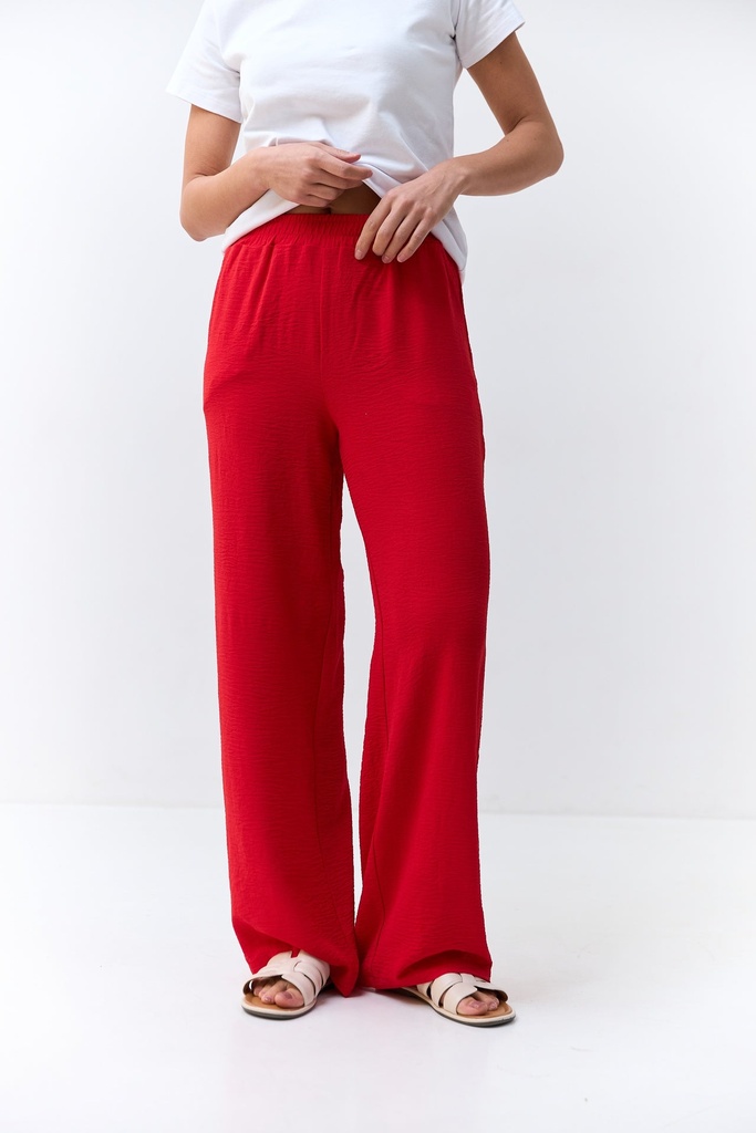 Pantaloni cu elastic din crêp