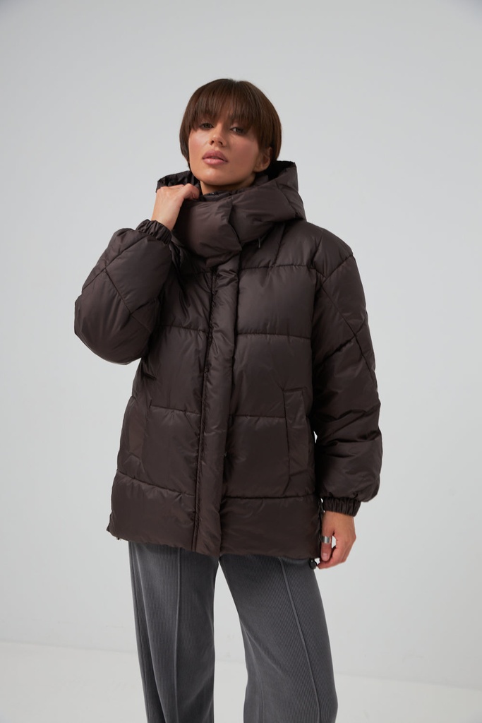 Loose jacket with hood