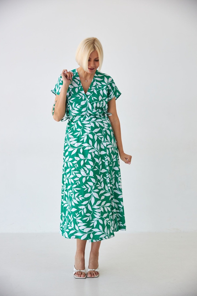 Dress with a wrap neckline