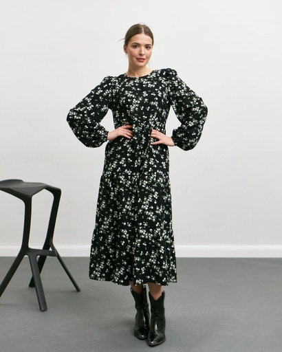 Rochie maxi cu trei straturi 