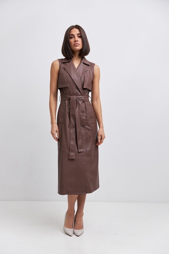 Rochie din piele ecologică