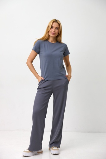 Ribbed pants with belt
