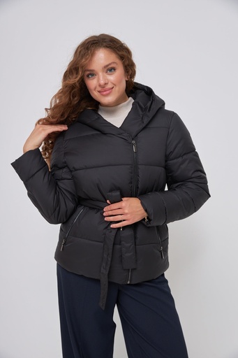Puffer jacket with zipper