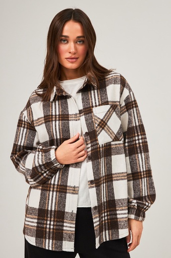 Lined plaid shirt